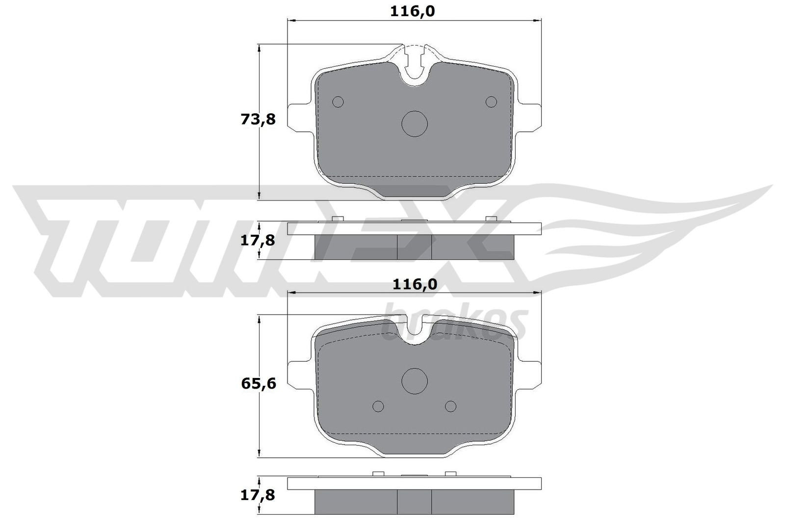 TOMEX Brakes Bremsbelagsatz, Scheibenbremse